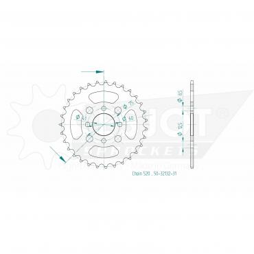 ESJOT  Sprocket 31 Z