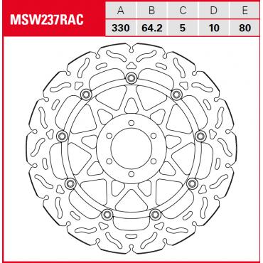 TRW Bremsscheibe schwimmend MSW237RAC