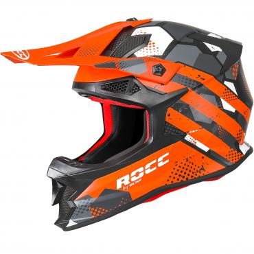 ROCC 800 cross helmet matt grey/orange size 2XL
