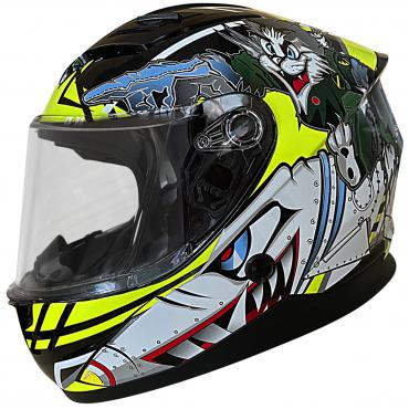 ROCC 42 Jr fullface helmet blk/n.yelll size 48