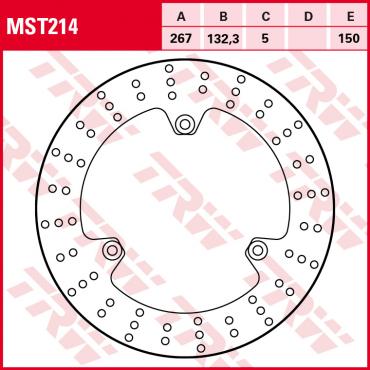 TRW Bremsscheibe starr MST214