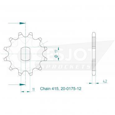 ESJOT Front Sprocket 12 Z