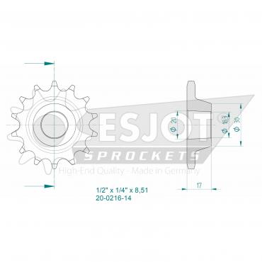 ESJOT Front Sprocket 14 Z