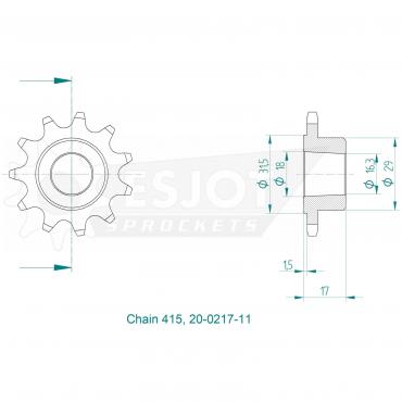 ESJOT Front Sprocket 11 Z