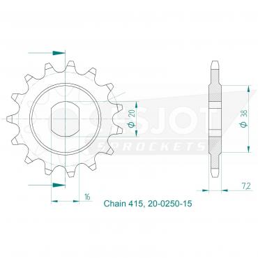 ESJOT Front Sprocket 15 Z
