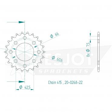 ESJOT  Sprocket 22 Z