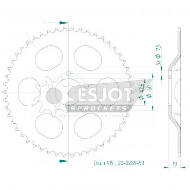 ESJOT  Sprocket 50 Z