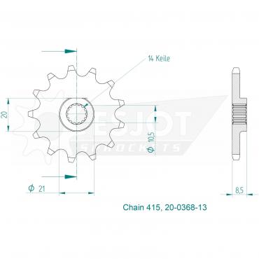 ESJOT Front Sprocket 13 Z