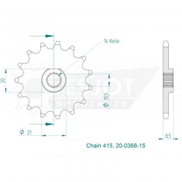 ESJOT Front Sprocket 15 Z