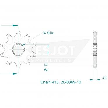 ESJOT Front Sprocket 10 Z