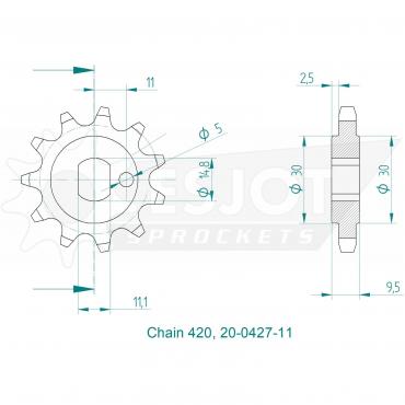 ESJOT Front Sprocket 11 Z
