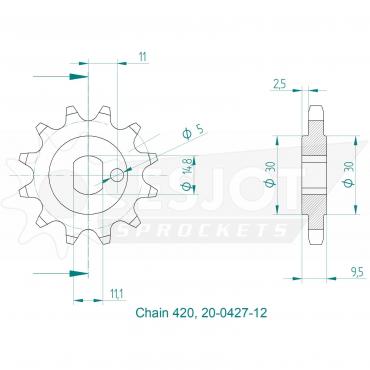 ESJOT Front Sprocket 12 Z