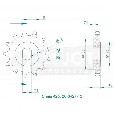 ESJOT Front Sprocket 13 Z