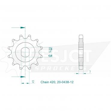 ESJOT Front Sprocket 12 Z