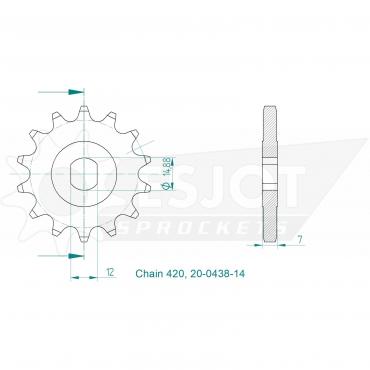 ESJOT Front Sprocket 14 Z