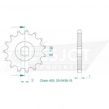 ESJOT Front Sprocket 15 Z