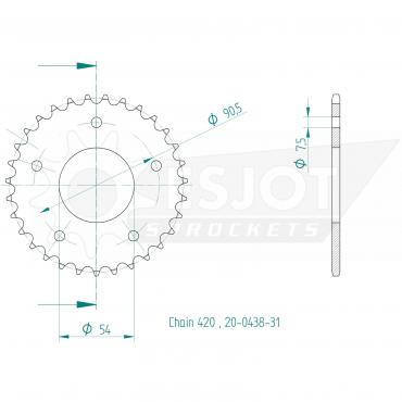 ESJOT  Sprocket 31 Z