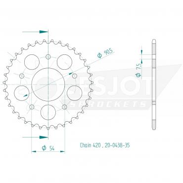 ESJOT  Sprocket 35 Z