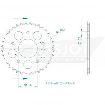 ESJOT  Sprocket 36 Z
