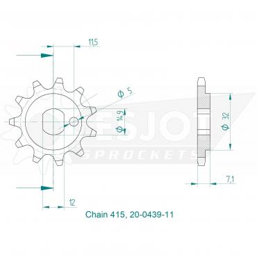 ESJOT Front Sprocket 11 Z