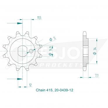 ESJOT Front Sprocket 12 Z