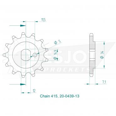 ESJOT Front Sprocket 13 Z