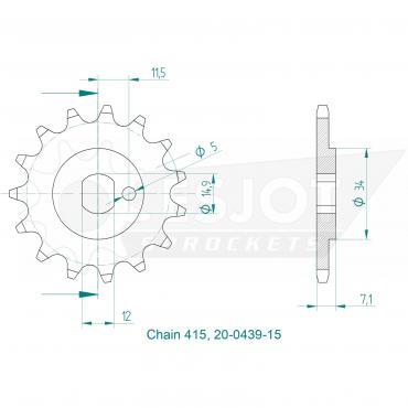 ESJOT Front Sprocket 15 Z