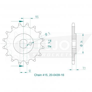 ESJOT Front Sprocket 16 Z