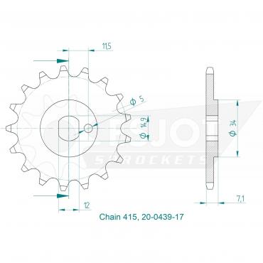 ESJOT Front Sprocket 17 Z