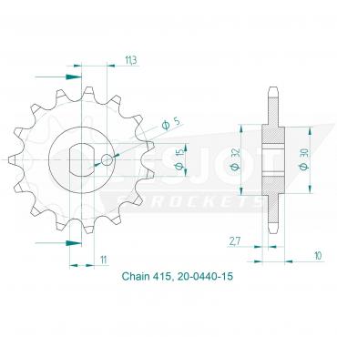 ESJOT Front Sprocket 15 Z