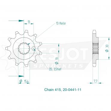 ESJOT Front Sprocket 11 Z