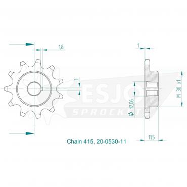 ESJOT Front Sprocket 11 Z