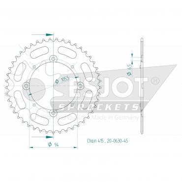 ESJOT  Sprocket 45 Z