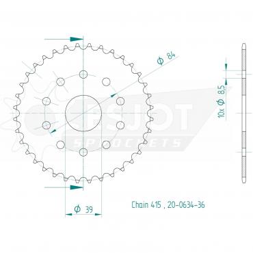 ESJOT  Sprocket 36 Z