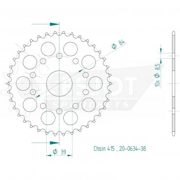 ESJOT  Sprocket 38 Z