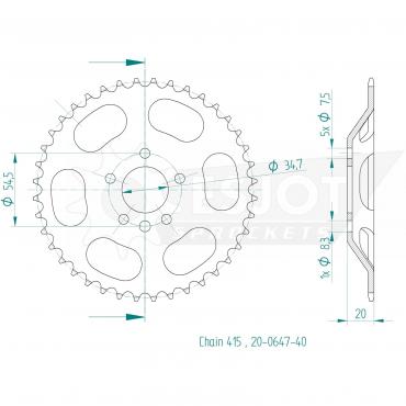 ESJOT  Sprocket 40 Z