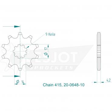 ESJOT Front Sprocket 10 Z
