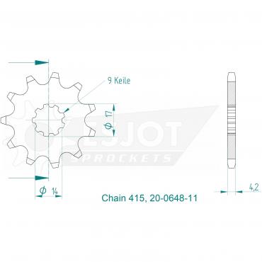 ESJOT Front Sprocket 11 Z