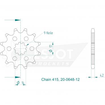 ESJOT Front Sprocket 12 Z
