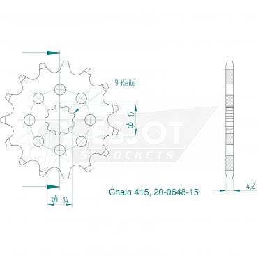 ESJOT Front Sprocket 15 Z