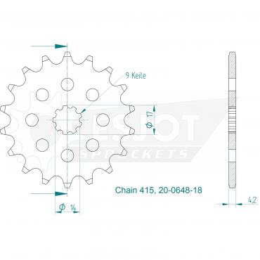 ESJOT Front Sprocket 18 Z