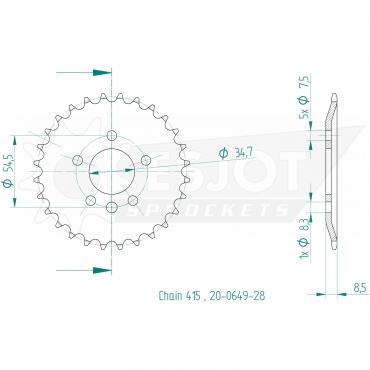 ESJOT  Sprocket 28 Z