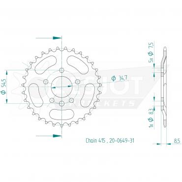 ESJOT  Sprocket 31 Z