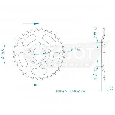 ESJOT  Sprocket 32 Z