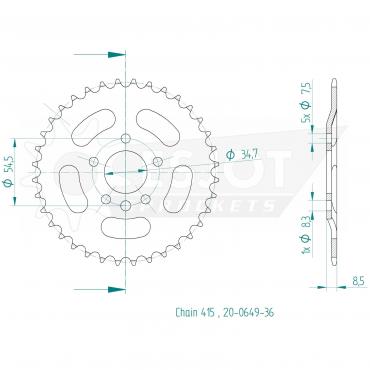 ESJOT  Sprocket 36 Z