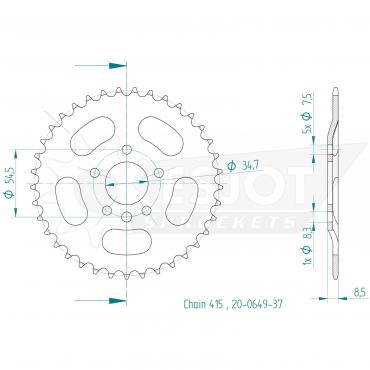 ESJOT  Sprocket 37 Z