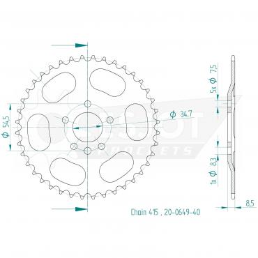 ESJOT  Sprocket 40 Z