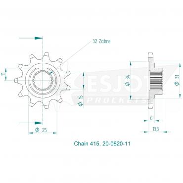 ESJOT Front Sprocket 11 Z