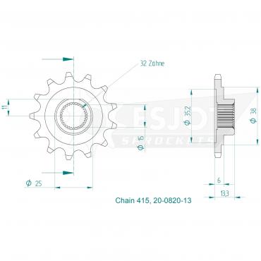 ESJOT Front Sprocket 13 Z