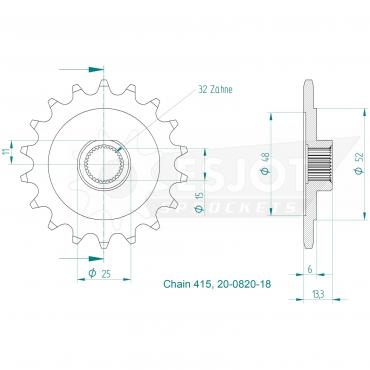 ESJOT Front Sprocket 18 Z